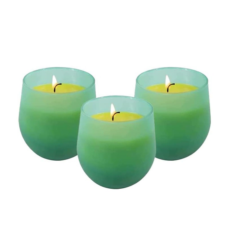 Candele alla citronella in bicchiere di vetro