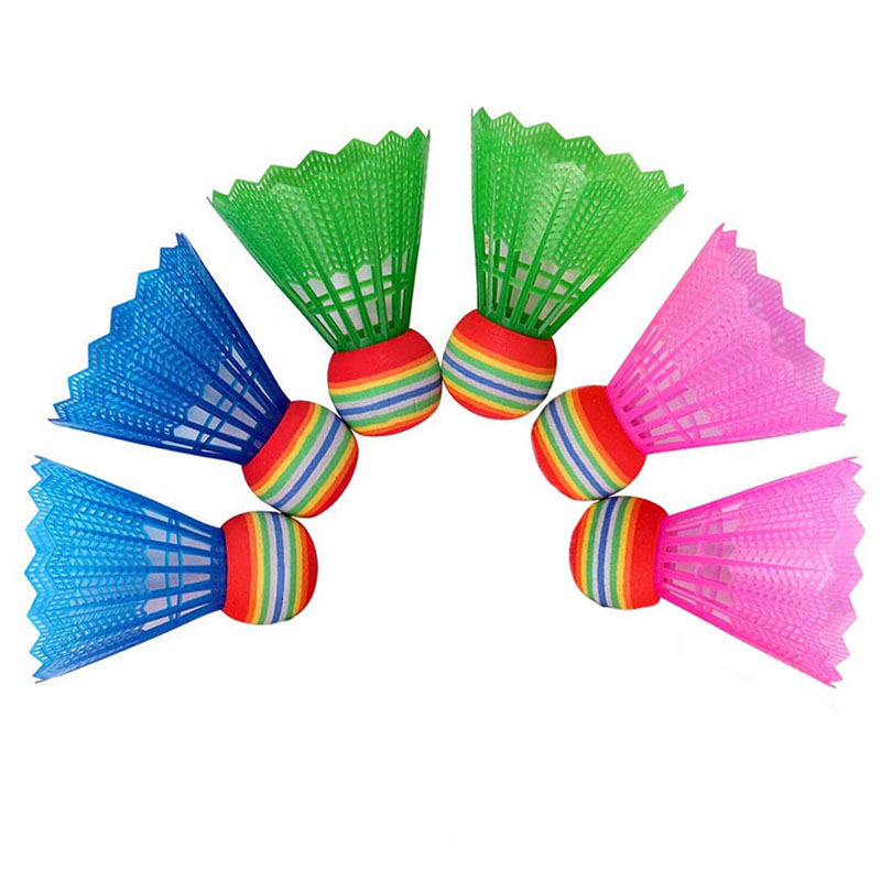 Set di volani per Badminton in colori assortiti 4 gr. Shuttlecock in Nylon