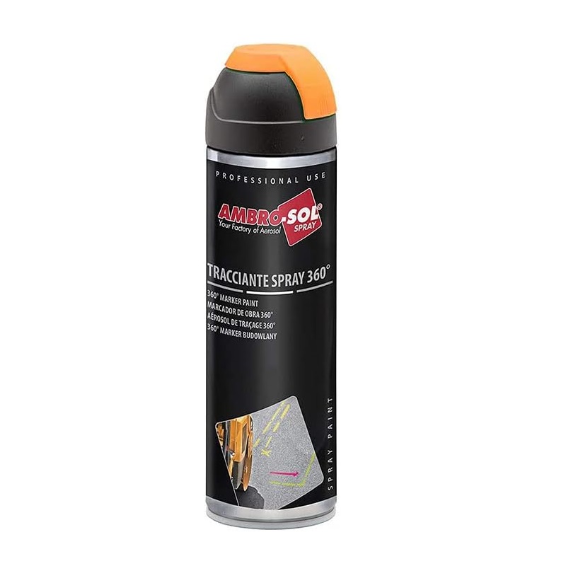 Vernice tracciante 500ml Spray traccialinee arancio fluorescente